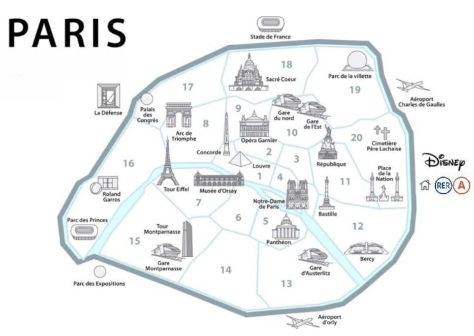 Confort & Spacieux Family Travel Pour 6 - 10' To Disneyland Paris 25' To Paris - In Front Of Train Station Torcy Rer A Appartement